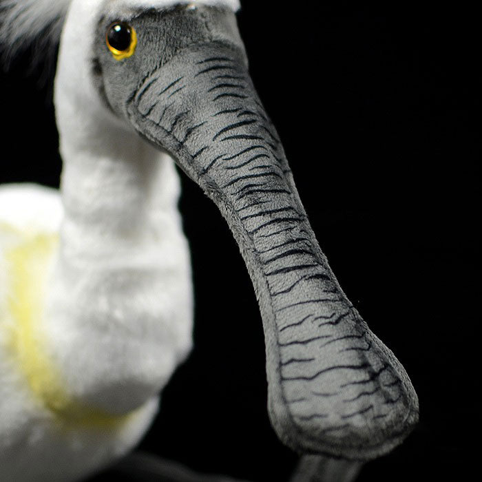 Super cute spoonbill plush toy doll lovely simulation black faced Spoonbill doll plush toy model gift