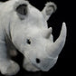 Simulated standing big white rhinoceros plush toy white doll lovely doll animal model gift