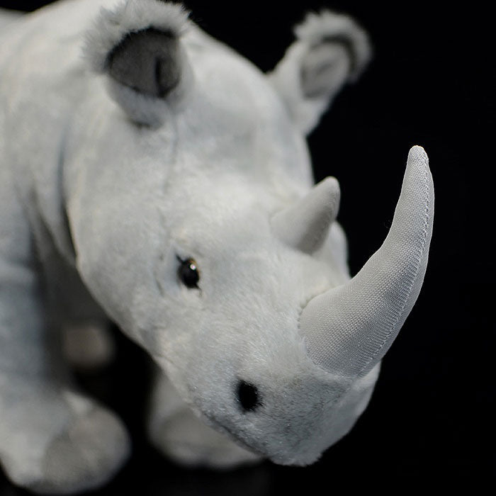 Simulated standing big white rhinoceros plush toy white doll lovely doll animal model gift