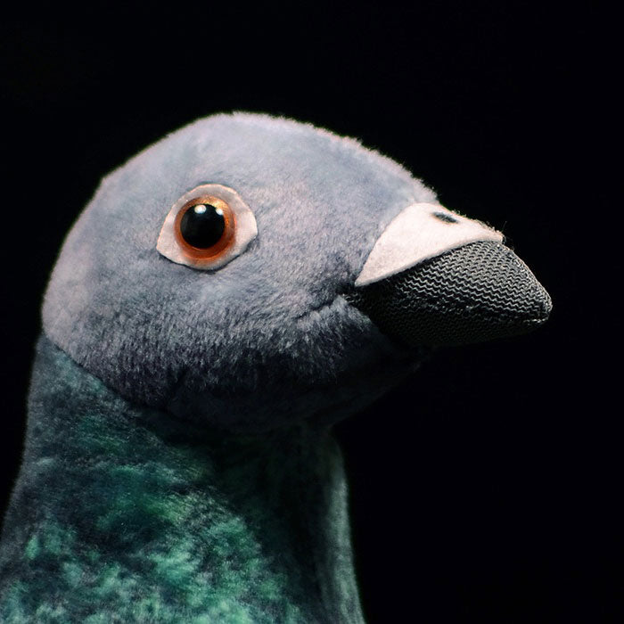 Cute grey pigeon simulation rock pigeon doll super cute pigeon doll small carrier pigeon plush toy gift