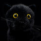 Simulation black cat doll cute short-haired cat doll Chinese garden cat plush toy simulation animal
