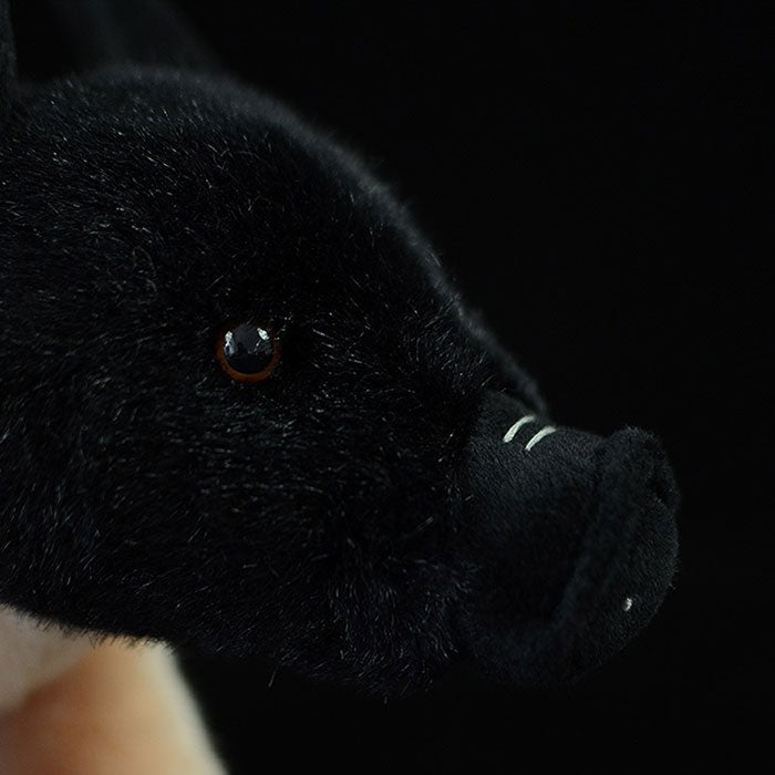 SKIDPUMP Black super cute pig cute little fragrant pig doll simulated pig simulated animal plush toy 30CM