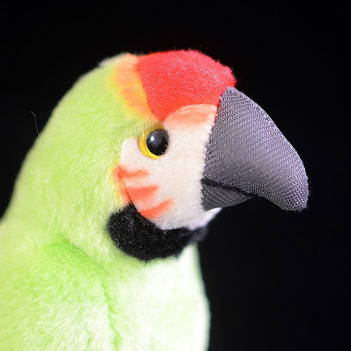 Cute macaw doll trumpet simulation green parrot toy simulation animal plush toy 16CM