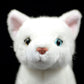Imitation kitten plush toy doll lovely mandarin duck eye white kitten doll model gift