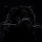 Super pure black cat plush toy doll cute little cat doll simulation cat plush toy