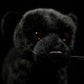 Simulated standing black leopard plush toy black leopard doll lovely leopard doll simulated animal model gift
