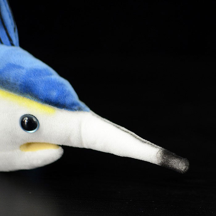Cute blue marlin doll simulation marlin plush toy simulation animal plush toy 40CM