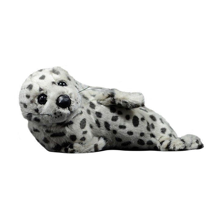 Cute spotted seal doll simulation big tooth seal doll simulation animal plush model toy gift
