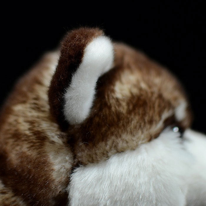 Cute brown husky dog doll simulation animal plush toy model gift