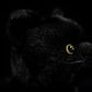 Imitation kitten plush toy doll lovely black cat doll pure black cat model gift