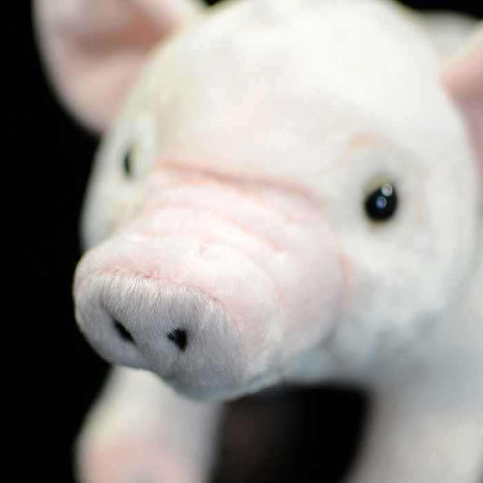 Simulated standing pink domestic pigs bears plush toy doll lovely doll animal model gift