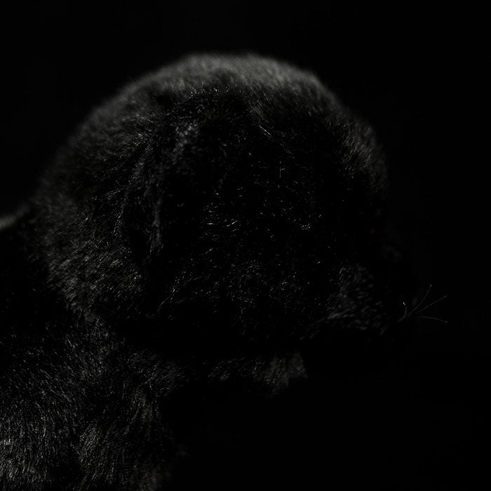 Simulated standing black leopard plush toy black leopard doll lovely leopard doll simulated animal model gift