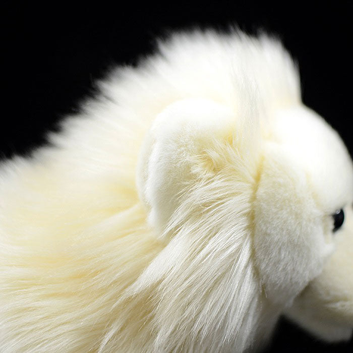 Simulation posture lion plush toy white lion doll African lion doll simulation animal model gift