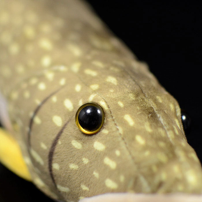 Cute pike doll simulated white spotted pike doll simulated animal plush toy model gift