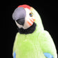 Cute macaw doll trumpet simulation green parrot toy simulation animal plush toy 16CM