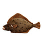 Cute flounder doll Atlantic flounder plush toy simulated animal plush toy 42cm