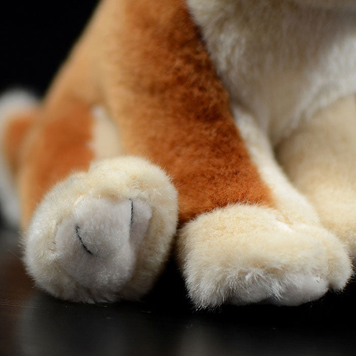 Tail list for export to Japan cute Shiba dog doll crouching posture dog doll simulation animal plush toy