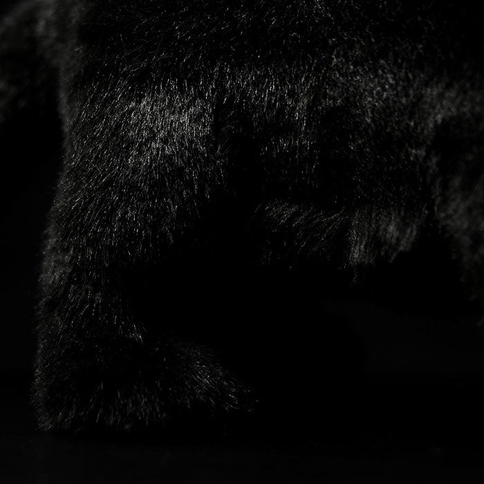 Simulated standing black leopard plush toy black leopard doll lovely leopard doll simulated animal model gift