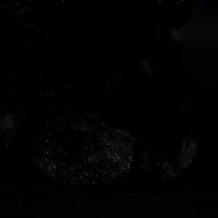 Super pure black cat plush toy doll cute little cat doll simulation cat plush toy