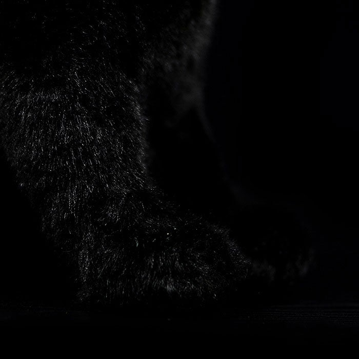 Imitation kitten plush toy doll lovely black cat doll pure black cat model gift