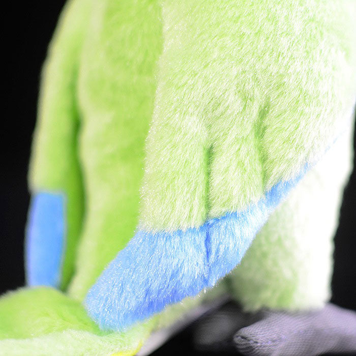Cute macaw doll trumpet simulation green parrot toy simulation animal plush toy 16CM