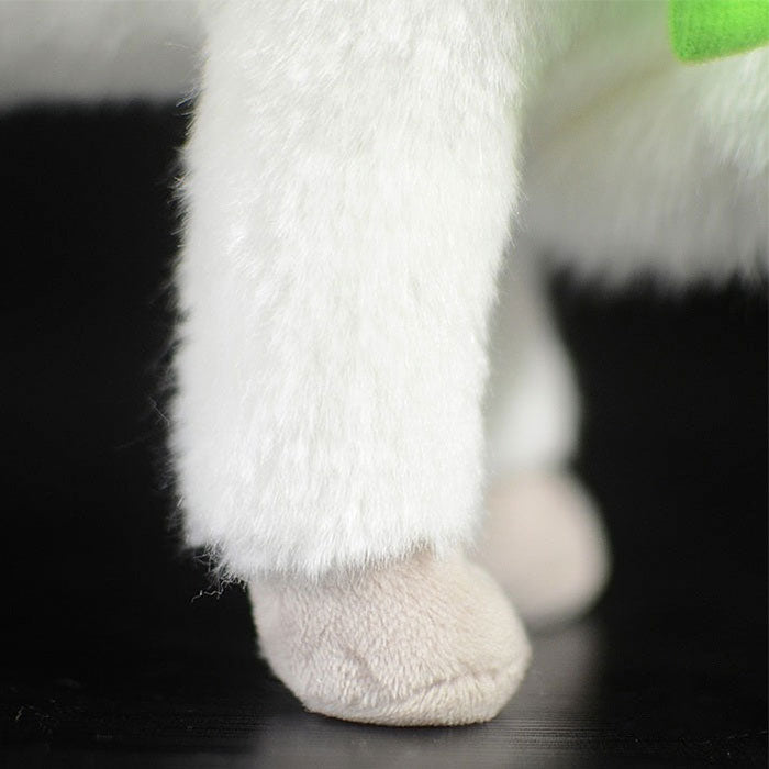 SKIDPUMP Christmas White reindeer doll simulated white Reindeer Plush Toy simulated wild animal plush toy 24CM
