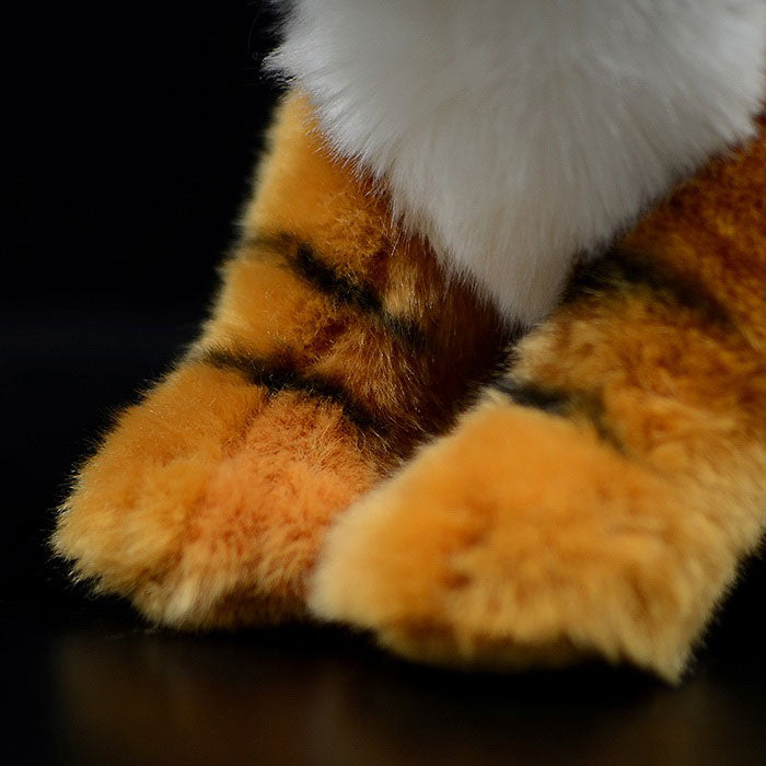 Simulation yellow tiger doll Bengal tiger doll plush toy simulation animal model