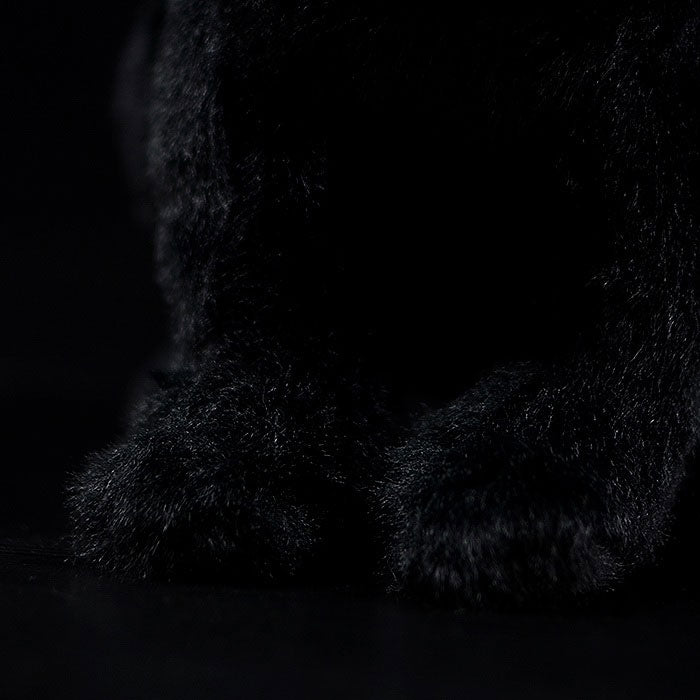 Simulation black cat doll cute short-haired cat doll Chinese garden cat plush toy simulation animal