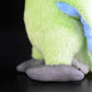 Cute macaw doll trumpet simulation green parrot toy simulation animal plush toy 16CM
