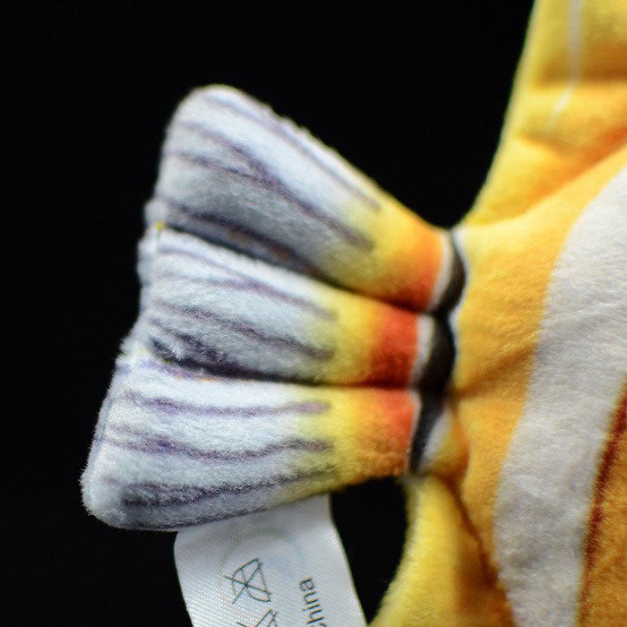 Cute tropical fish three rocket fish doll simulation copper belt butterfly fish simulation animal plush toy