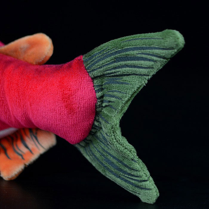 Cute red salmon doll red salmon plush toy simulated animal plush toy 39cm