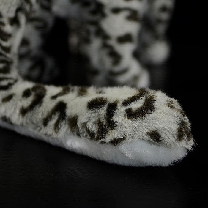 Simulated standing big snow leopard plush toy white leopard doll lovely leopard doll simulated animal model gift