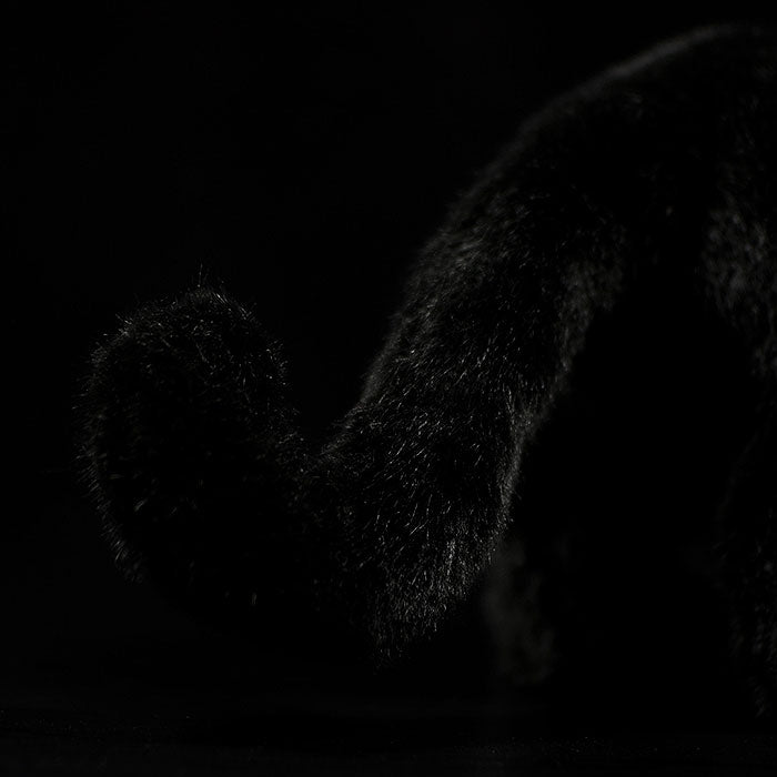 Simulated standing black leopard plush toy black leopard doll lovely leopard doll simulated animal model gift
