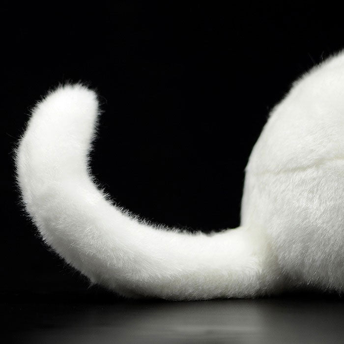 Imitation kitten plush toy doll lovely mandarin duck eye white kitten doll model gift