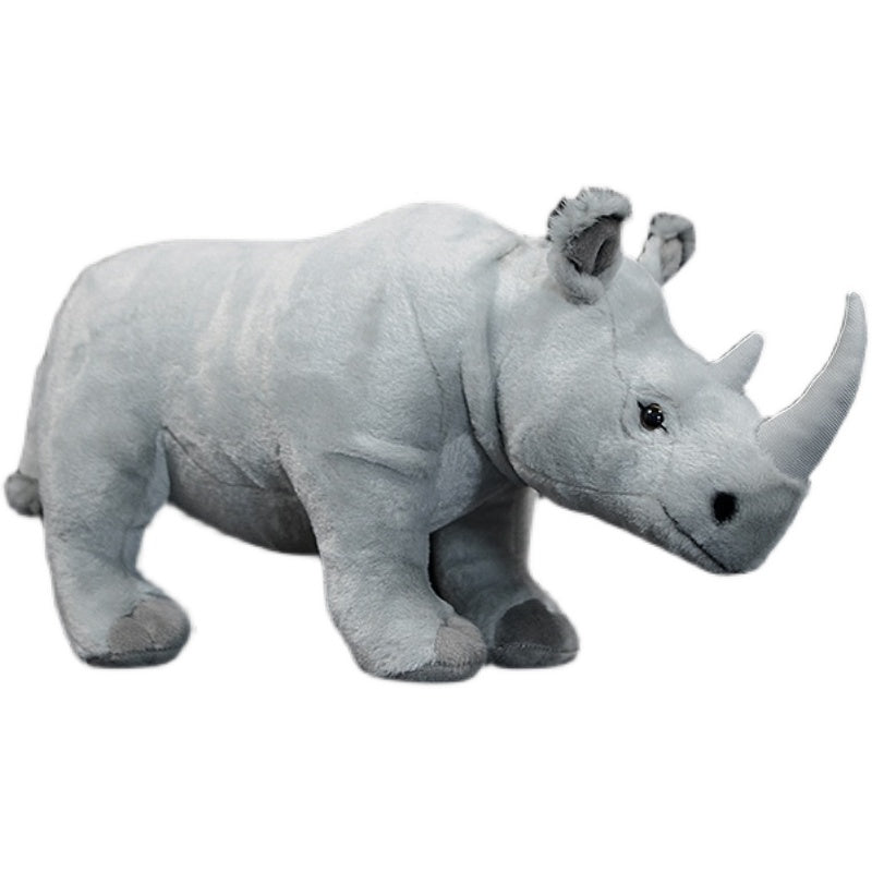 Simulated standing big white rhinoceros plush toy white doll lovely doll animal model gift