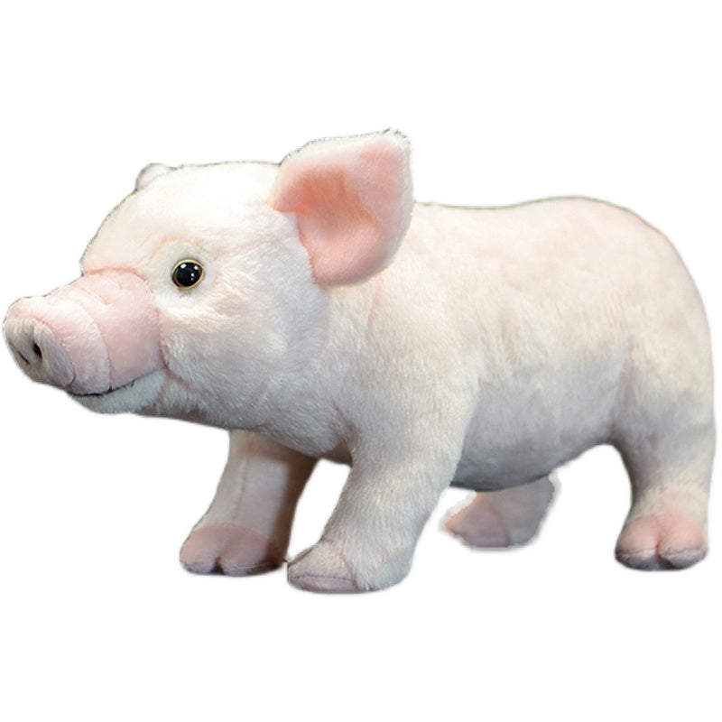 Simulated standing pink domestic pigs bears plush toy doll lovely doll animal model gift